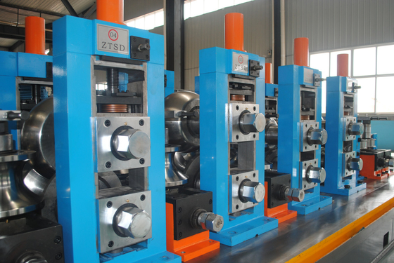 Línea de producción de tuberías de soldadura azul 90m/min Tamaño 20*20-60*60mm Molino de tubos cuadrados