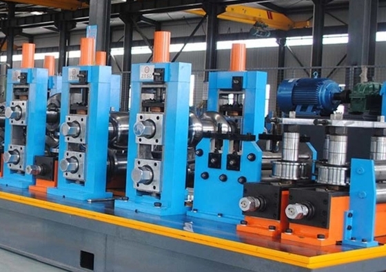 Molino de tuberías de precisión, molino de tuberías de soldadura azul profesional Diámetro 114 mm