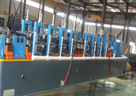 Linea de soldadura de tubos de acero al carbono de precisión, máquina de fabricación de tubos de acero 280 ~ 700 mm de ancho