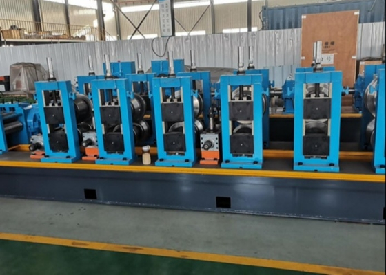 Línea de producción de tuberías de soldadura azul 90m/min Tamaño 20*20-60*60mm Molino de tubos cuadrados