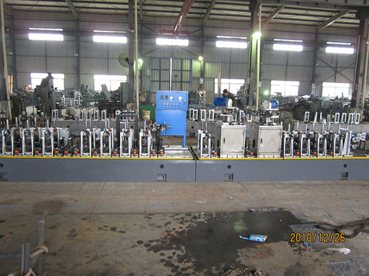 PLC Control ERW Soldadura máquina de fabricación de tuberías de acero inoxidable 114mm OD Diámetro