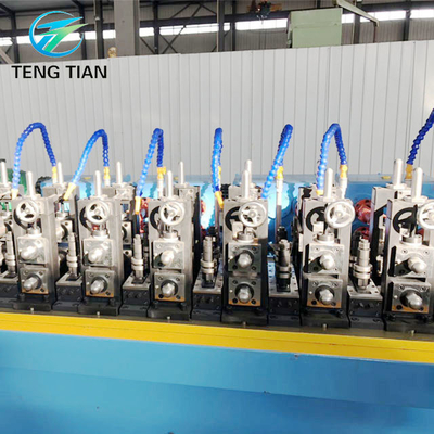Línea de producción de tuberías de acero al carbono de 100 kW soldadas HG20 para tuberías de construcción