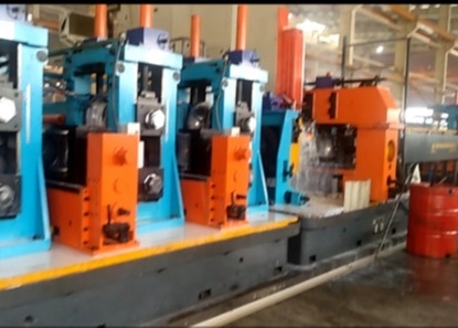 Línea de producción de tuberías de acero laminadas en frío y soldadas con carbono de 219 mm