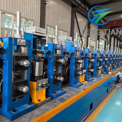 Máquina formadora de tubos ERW, fabricación de tubos de acero al carbono, molino de tubos de acero, Motor PLC, máquina para fabricar tubos de soldadura de alta frecuencia