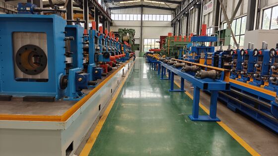 High Speed HF Welded Tube Mill Line for Round and Square Pipe Production CE ISO Tube Mill Machine for 21-63mm Steel Pipes 50m/min
